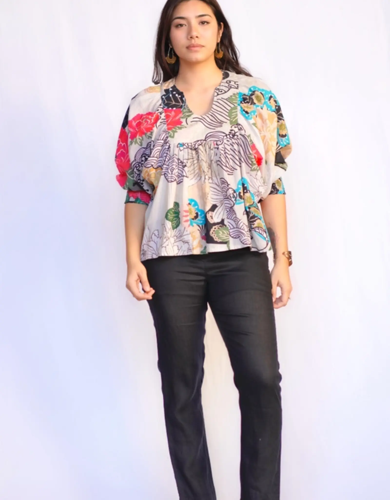 Dolma Block Print Anjou Top