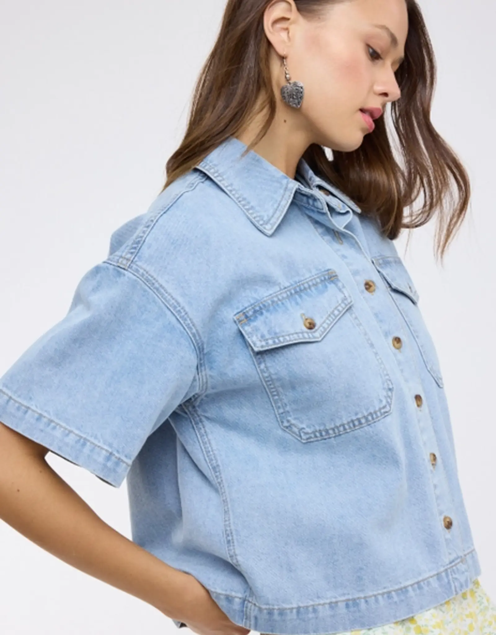 Wishlist Denim Button Up Shirt