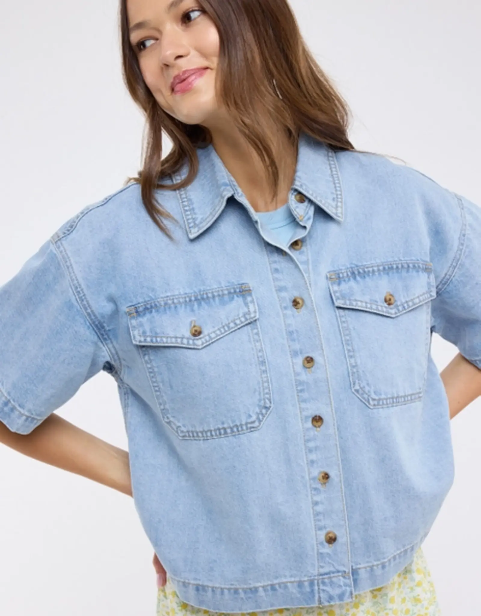 Wishlist Denim Button Up Shirt