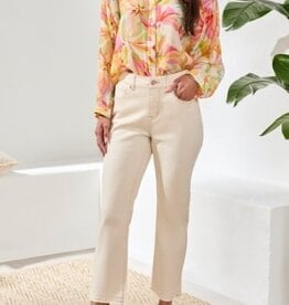 TRIBAL Micro Flare Cropped Jeans