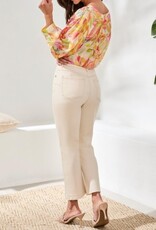 TRIBAL Micro Flare Cropped Jeans