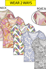 TRIBAL Botanical Cap Sleeve Top