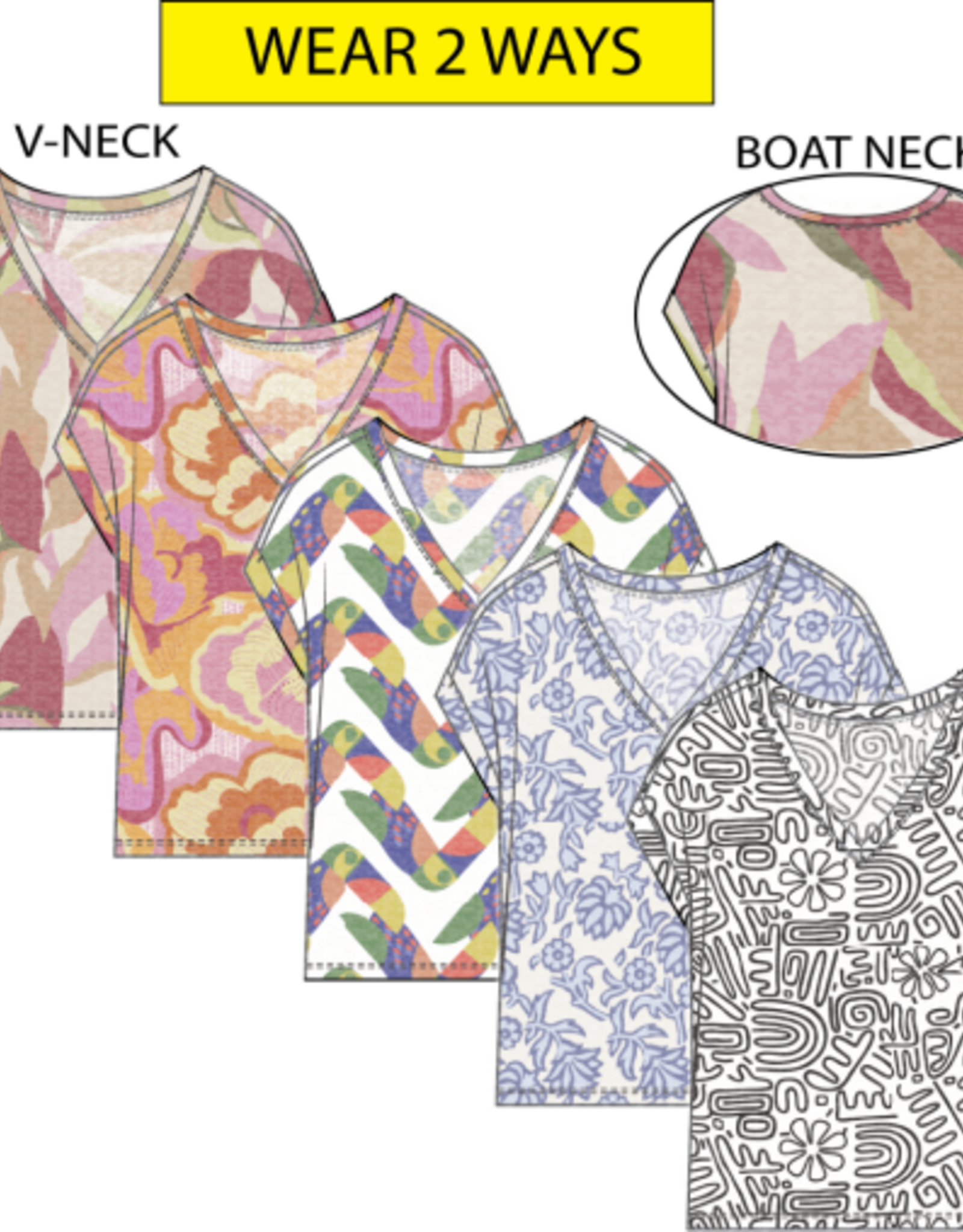 TRIBAL Botanical Cap Sleeve Top