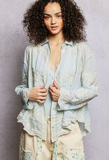 POL Clothing Embroidered Lace Shirt