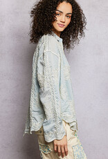 POL Clothing Embroidered Lace Shirt