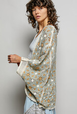 POL Clothing Dolman Crochet Sweater