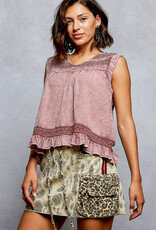 POL Clothing Ruffle Hem Tank