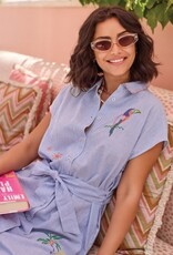 TRIBAL Embroidered Shirt Dress