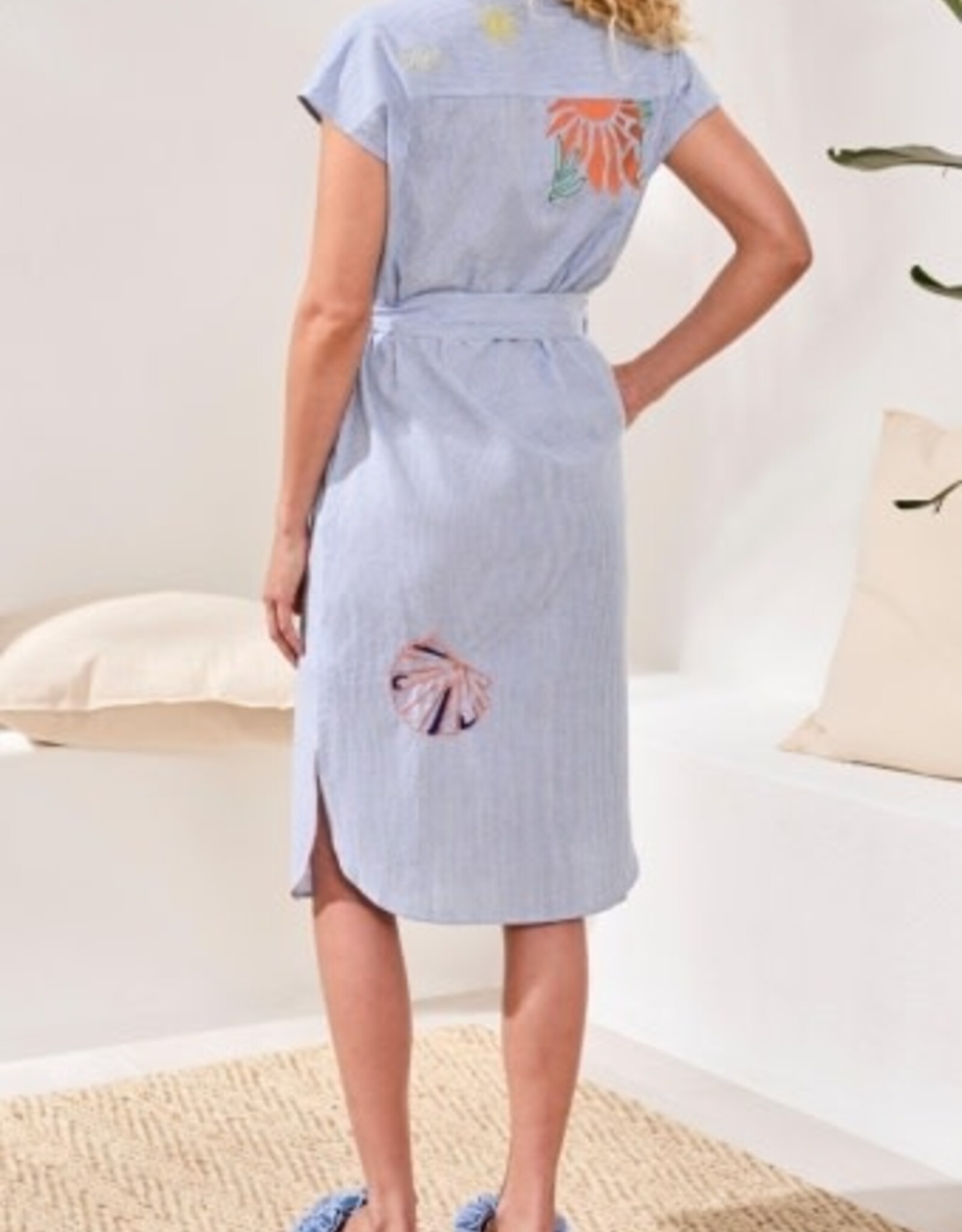 TRIBAL Embroidered Shirt Dress