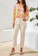 TRIBAL Micro Flare Cropped Jeans