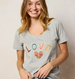 Natural Life Boho Applique Love/Peace