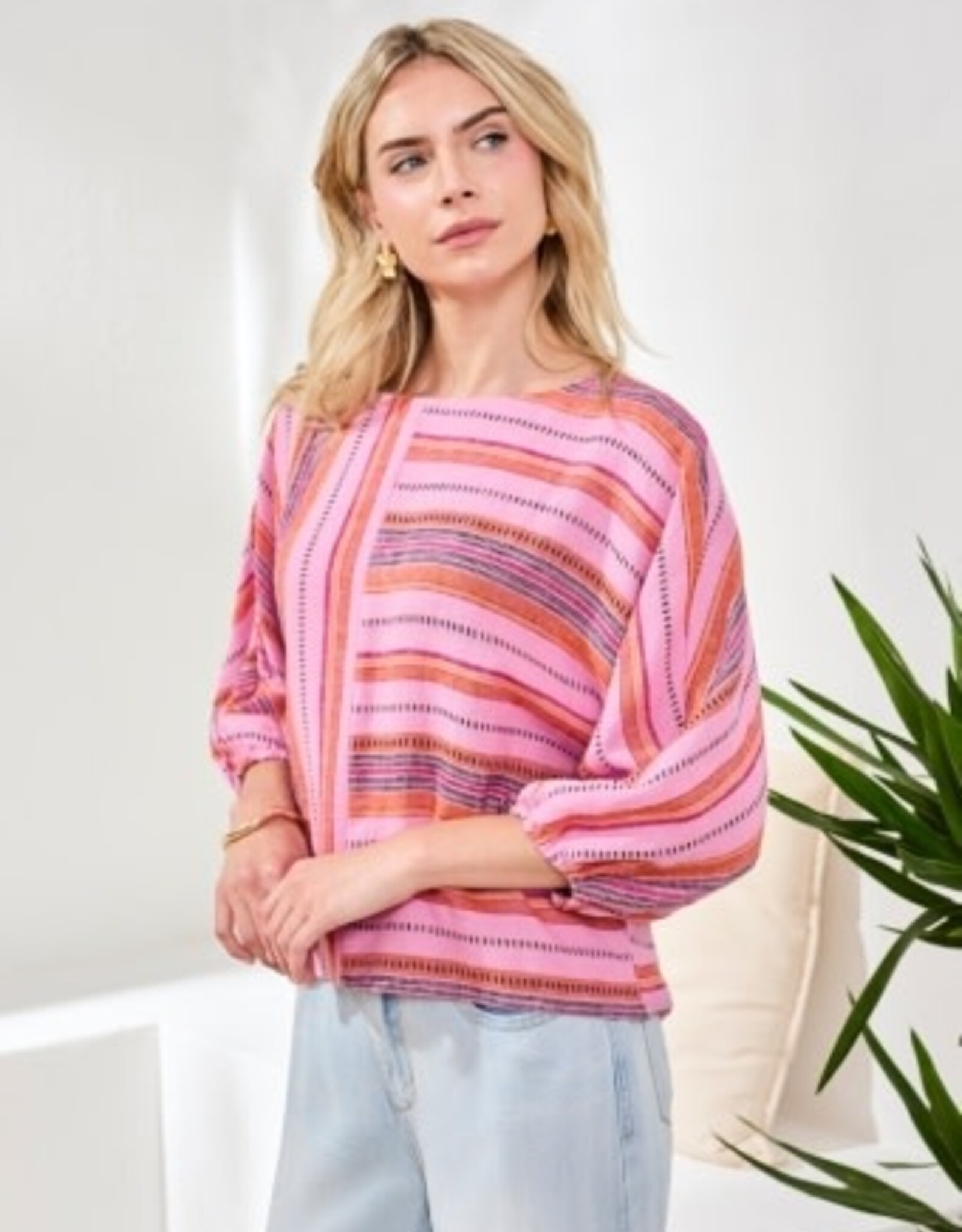 TRIBAL Boho Dolman Sleeve Blouse