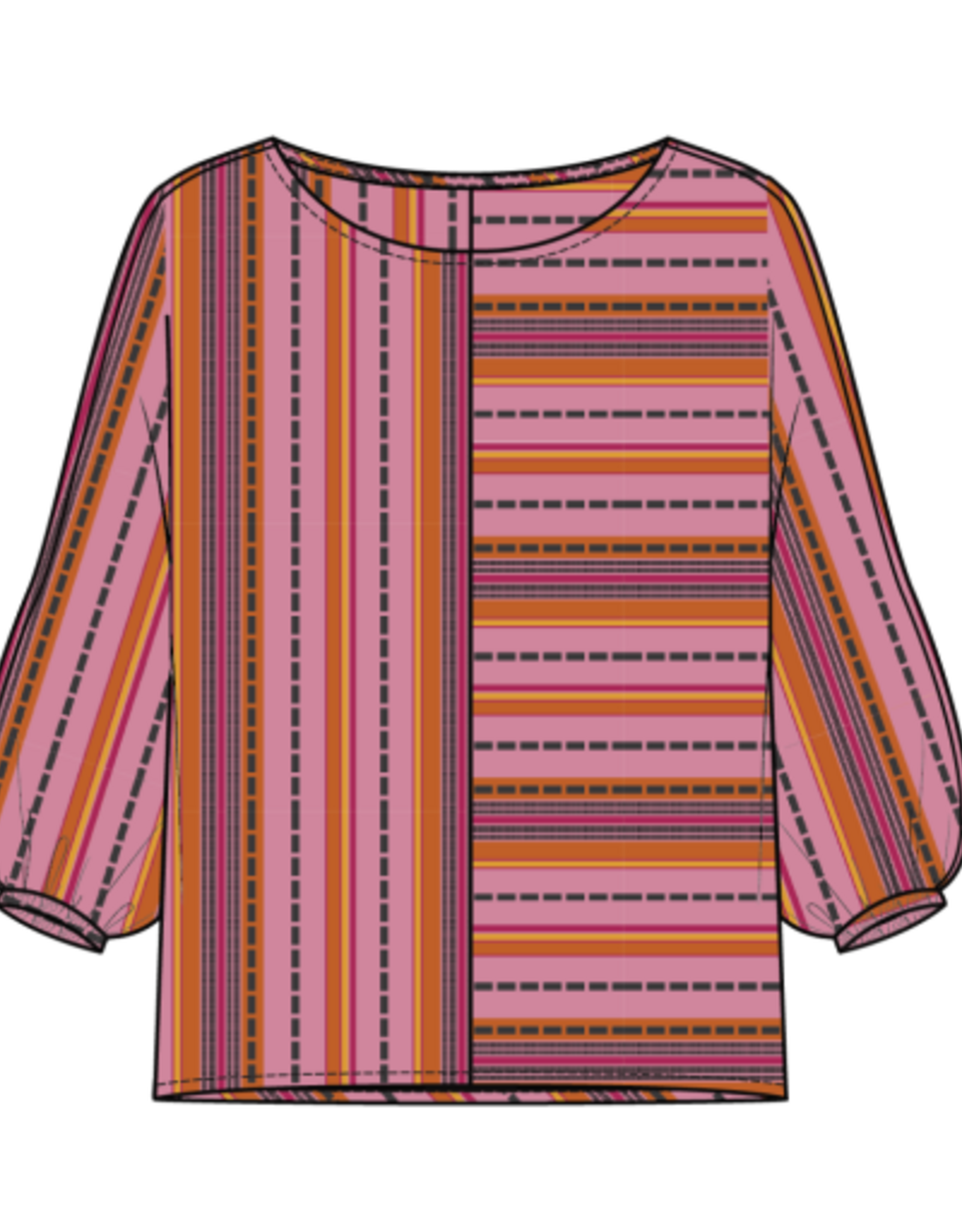 TRIBAL Boho Dolman Sleeve Blouse