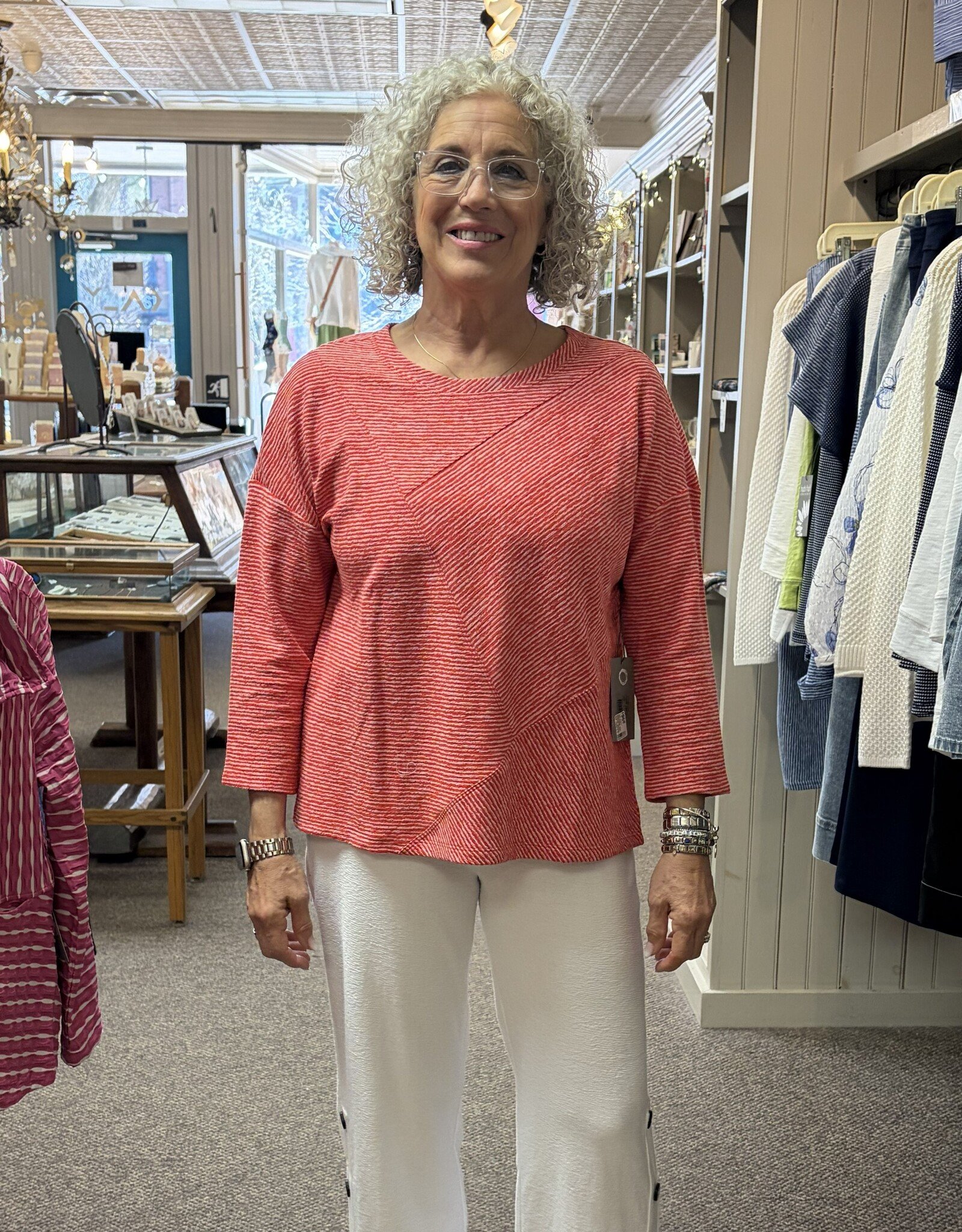 Habitat Clothes to Live In Pasadena Stripe Seamed Top