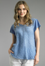 Tempo Paris Linen Fray Edge Tee