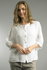 Tempo Paris Button Front Linen Blouse