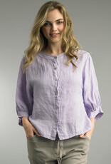Tempo Paris Button Front Linen Blouse
