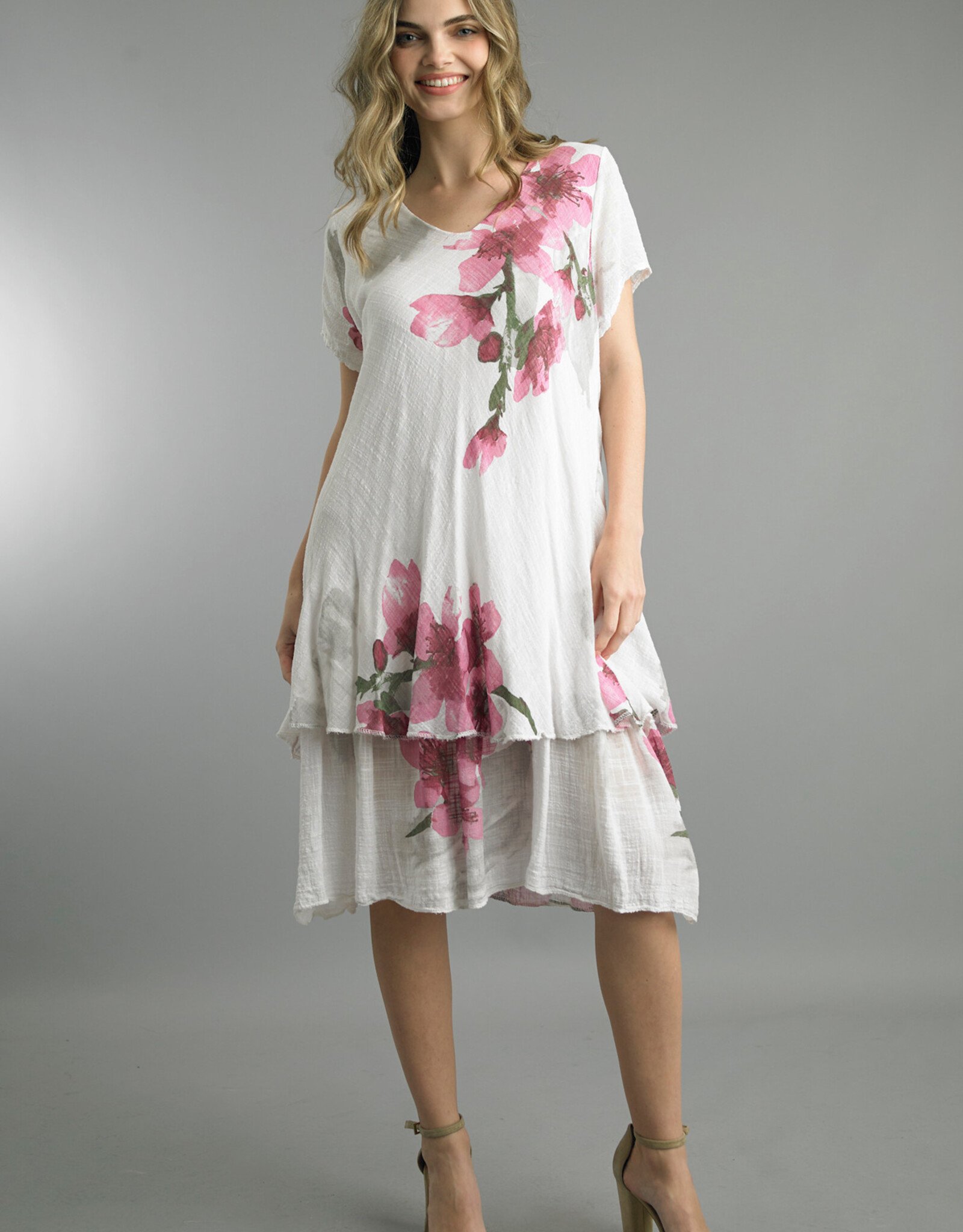 Tempo Paris Floral Linen Dress