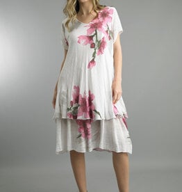 Tempo Paris Floral Linen Dress