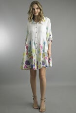 Tempo Paris Floral Linen Pocket Dress