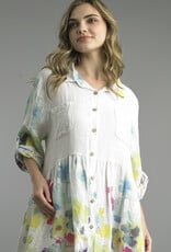 Tempo Paris Floral Linen Pocket Dress
