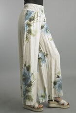 Tempo Paris Smocked Floral  Wide Leg Pant