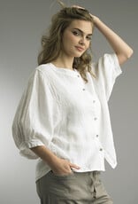 Tempo Paris Button Front Linen Blouse