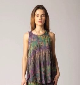 Windhorse Trading Inc. Tie Dye Stitched Tank Top