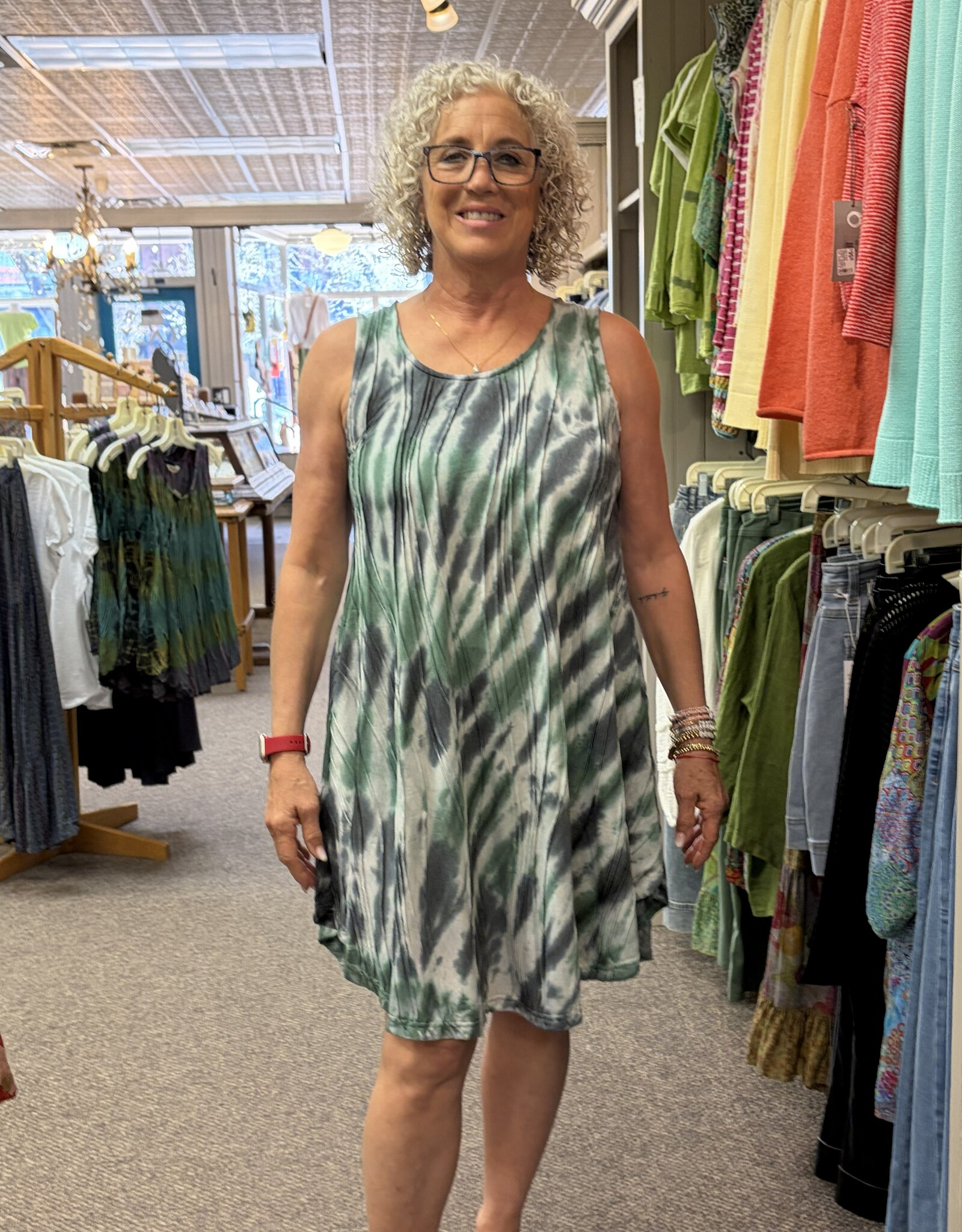 Windhorse Trading Inc. Stitched Tie Dye Dress