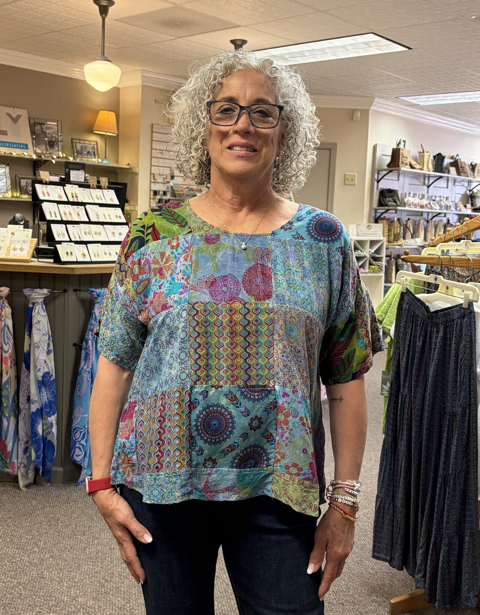 Windhorse Trading Inc. Boho Patchwork Top
