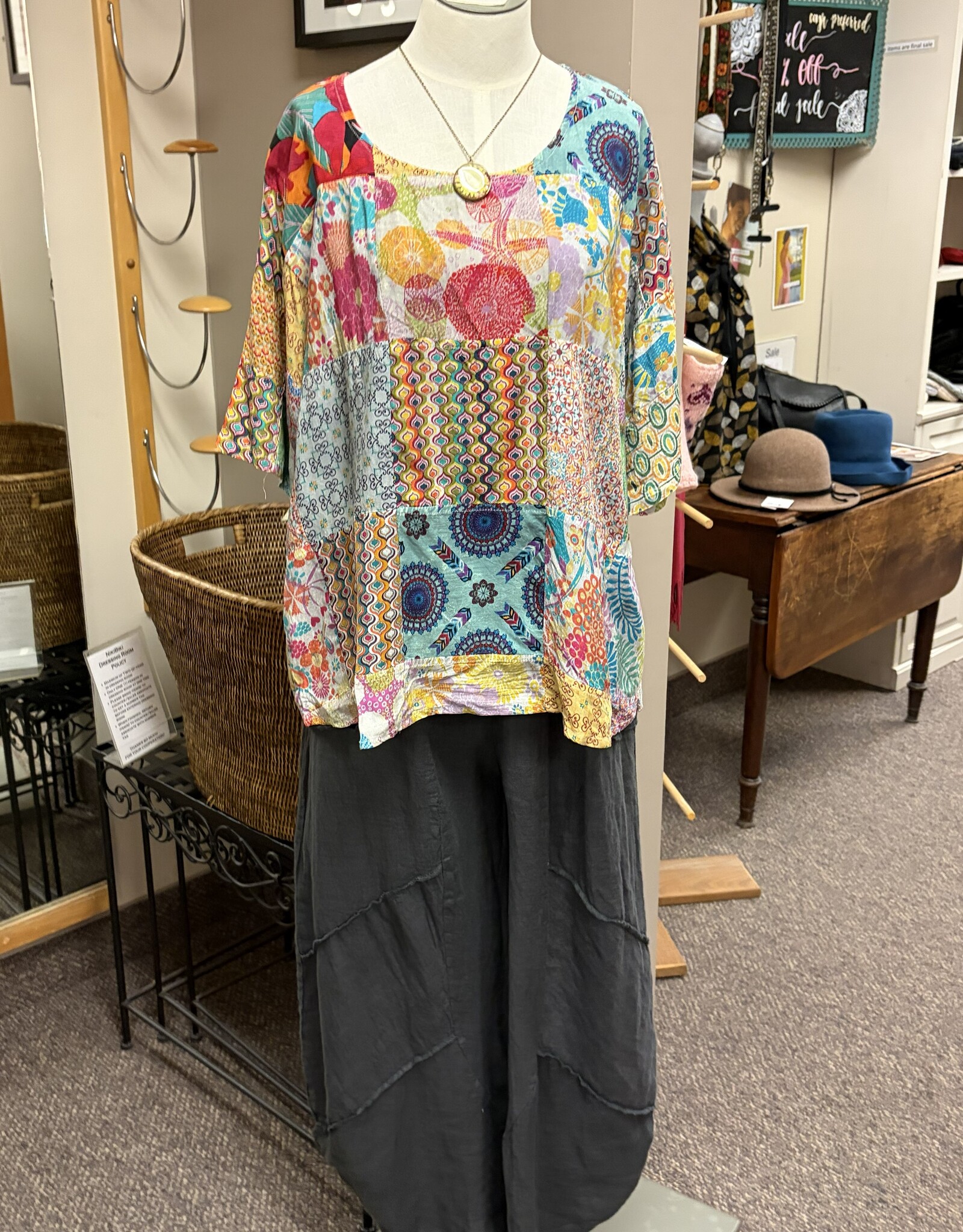 Windhorse Trading Inc. Boho Patchwork Top