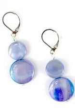 Sea Lily Mother of Pearl Coin Earrings