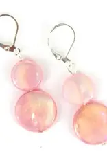 Sea Lily Mother of Pearl Coin Earrings