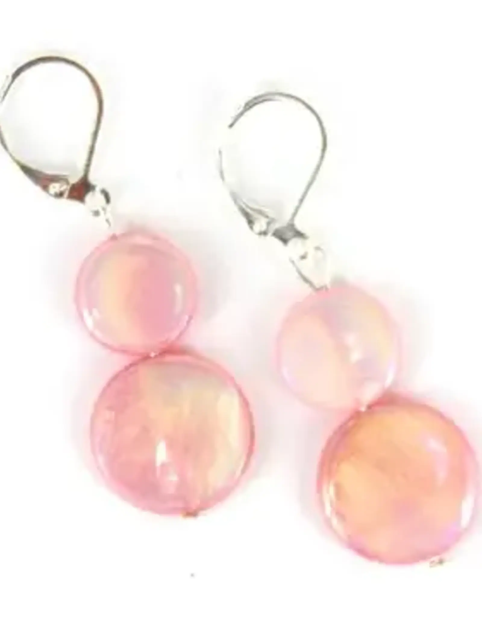 Sea Lily Mother of Pearl Coin Earrings