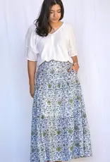 Dolma Handblock Cotton Tier Skirt