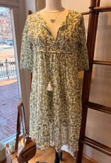 Dolma Floral Handblocked Cotton Dress