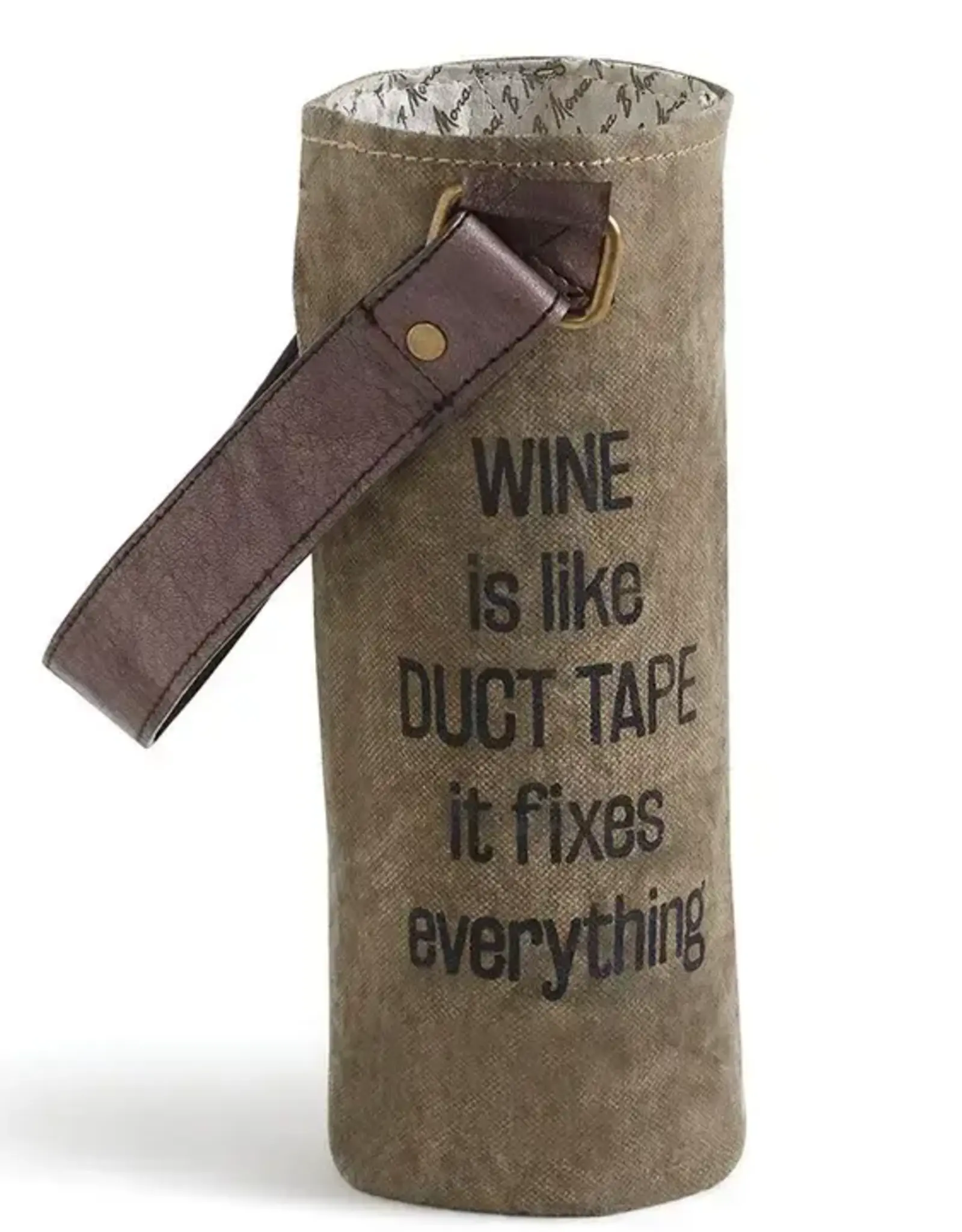 Funny Recycled Canvas Wine Bags