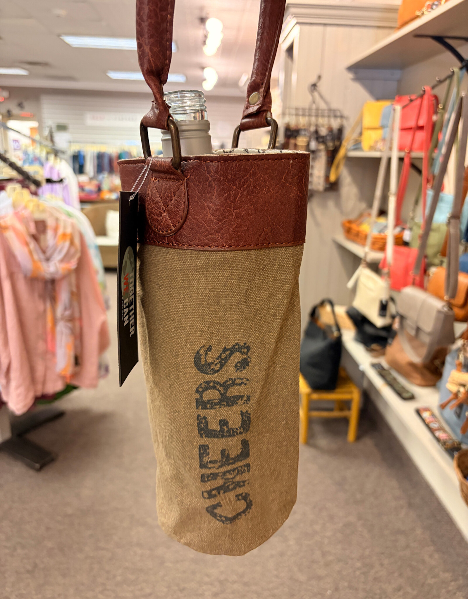 Funny Recycled Canvas Wine Bags