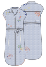 TRIBAL Embroidered Shirt Dress