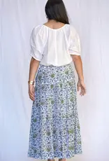 Dolma Handblock Cotton Tier Skirt