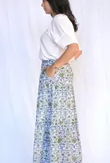 Dolma Handblock Cotton Tier Skirt