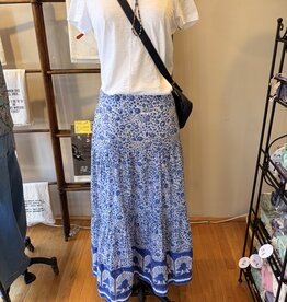 Dolma Indian Print Tiered Cottton Skirt