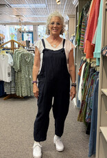 Saga Striped LInen Overalls