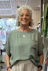 Saga Rayon Pocket Top