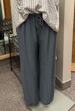 Saga Rayon Tie Wide Leg Pant