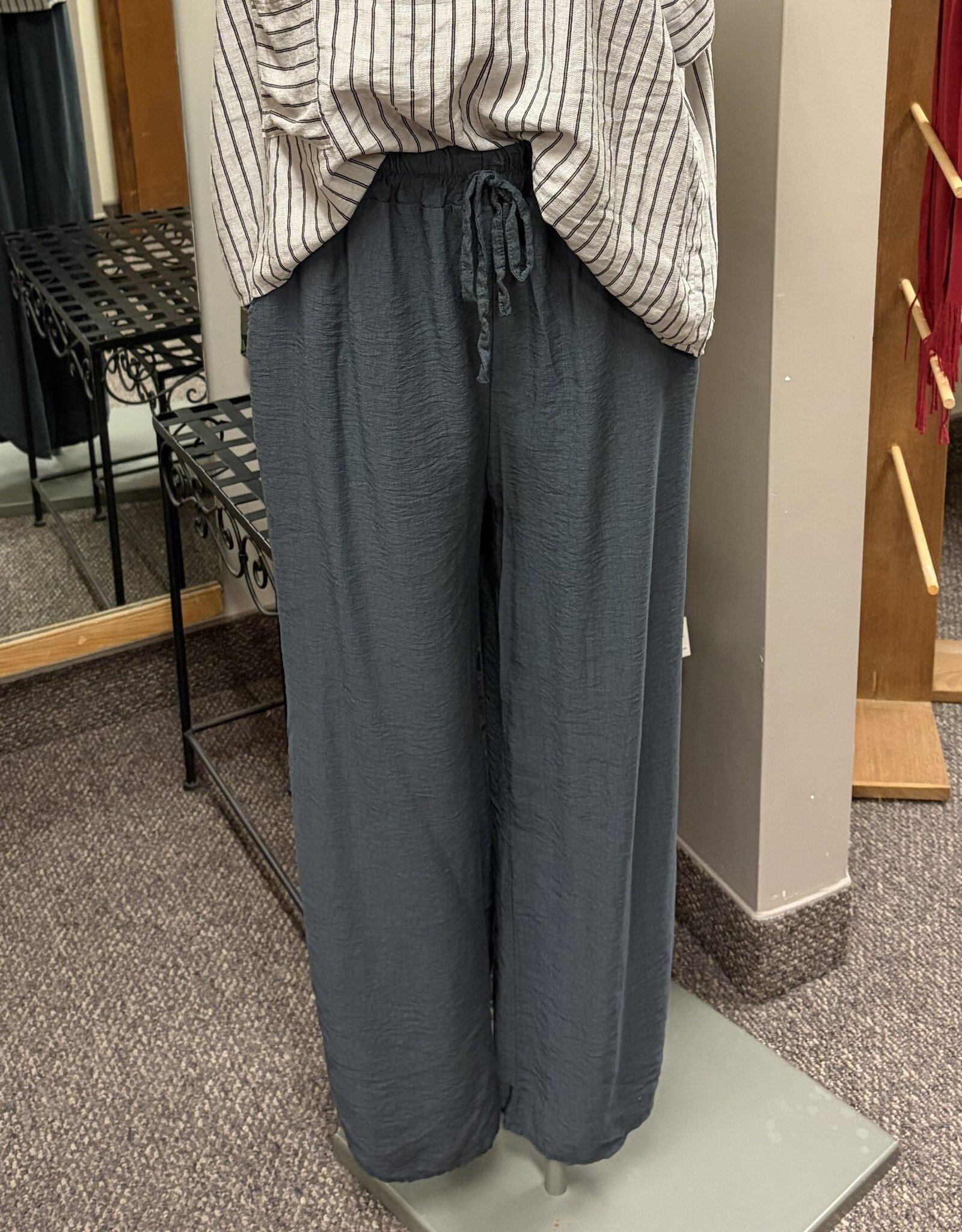 Saga Rayon Tie Wide Leg Pant