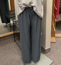 Saga Rayon Tie Wide Leg Pant