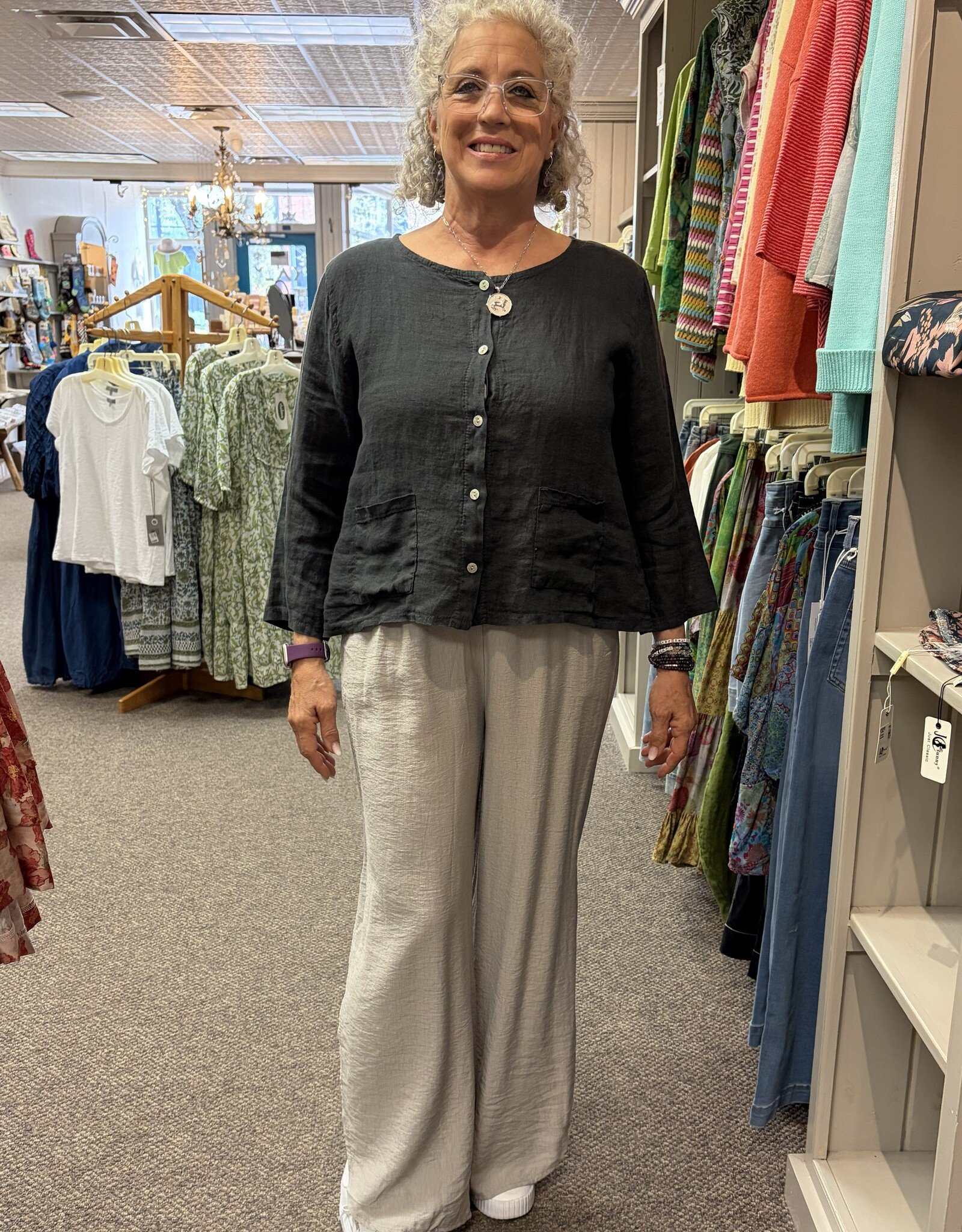 Saga Rayon Tie Wide Leg Pant