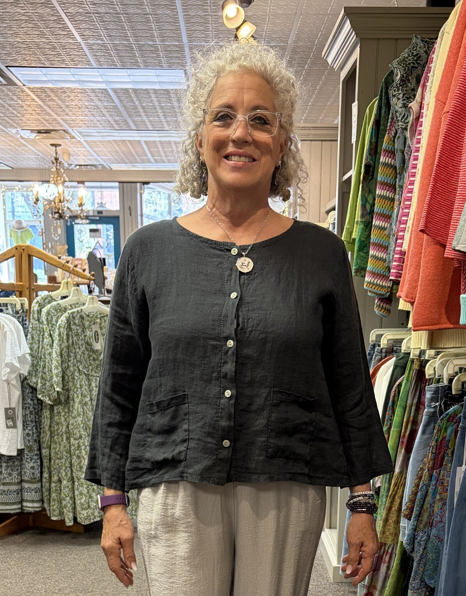 Saga Linen Pocket Jacket