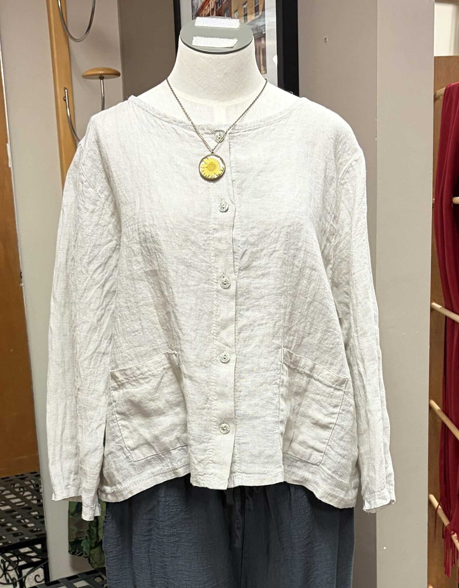 Saga Linen Pocket Jacket